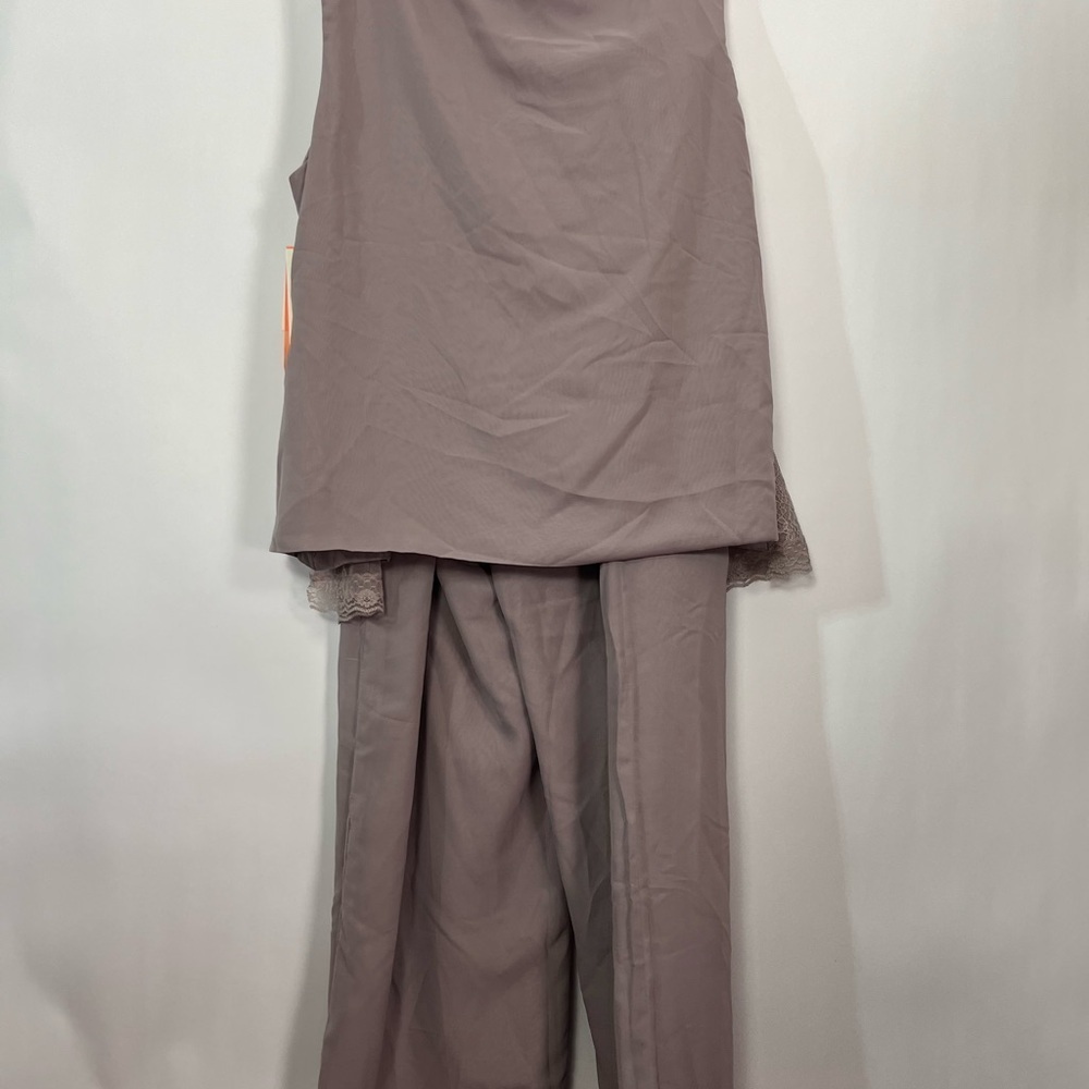 Dusty Mauve Purple Mother of Bride Son 3 Piece Set Pants Top Shrug Sz 24W NWT - Picture 5 of 8